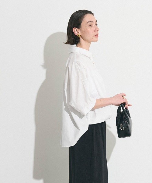 coca(coca)(コカ)の「フロントタックドルマンシャツ(シャツ/ブラウス・レディース・ベージュ/ホワイト・L/M)」の7枚目の写真