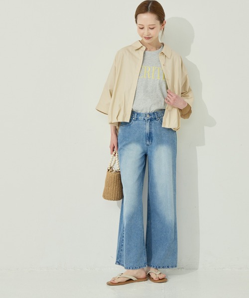 coca(coca)(コカ)の「フロントタックドルマンシャツ(シャツ/ブラウス・レディース・ベージュ/ホワイト・L/M)」の14枚目の写真
