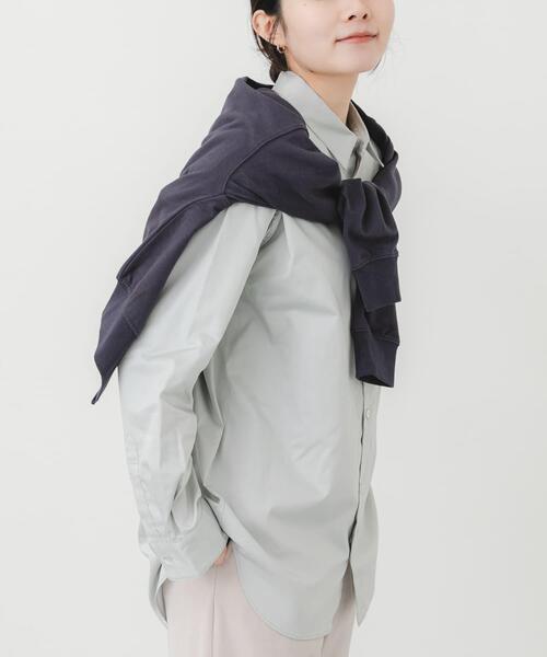 EKAL（エカル）の「cotton crispシャツ（シャツ/ブラウス・レディース・グレー/ブルー系その他/イエロー・ONE）」の2枚目の写真