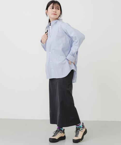 EKAL(エカル)の「cotton crispシャツ(シャツ/ブラウス・レディース・グレー/ブルー系その他/イエロー・ONE)」の14枚目の写真