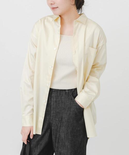 EKAL（エカル）の「cotton crispシャツ（シャツ/ブラウス・レディース・グレー/ブルー系その他/イエロー・ONE）」の21枚目の写真