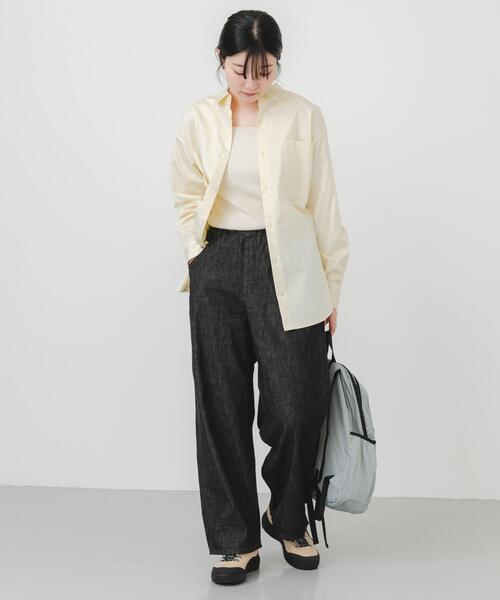 EKAL（エカル）の「cotton crispシャツ（シャツ/ブラウス・レディース・グレー/ブルー系その他/イエロー・ONE）」の14枚目の写真