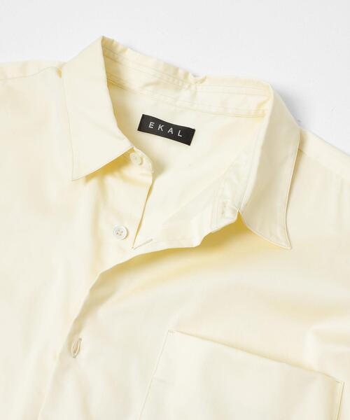 EKAL（エカル）の「cotton crispシャツ（シャツ/ブラウス・レディース・グレー/ブルー系その他/イエロー・ONE）」の16枚目の写真