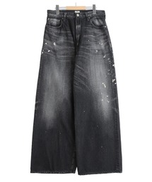 GOLD（ゴールド）の「GOLD / ゴールド：RECYCLED WASTE SUVIN COTTON YARN 11.5oz DENIM 5POCKET BAGGY PANTS VINTAGE WASHED：25B-GL42581H[MUS]（デニムパンツ）」