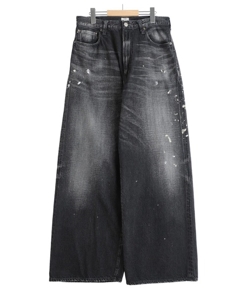 GOLD（ゴールド）の「GOLD / ゴールド：RECYCLED WASTE SUVIN COTTON YARN 11.5oz DENIM 5POCKET BAGGY PANTS VINTAGE WASHED：25B-GL42581H[MUS]（デニムパンツ・メンズ・ネイビー/ブラック・XL/M/L）」の2枚目の写真