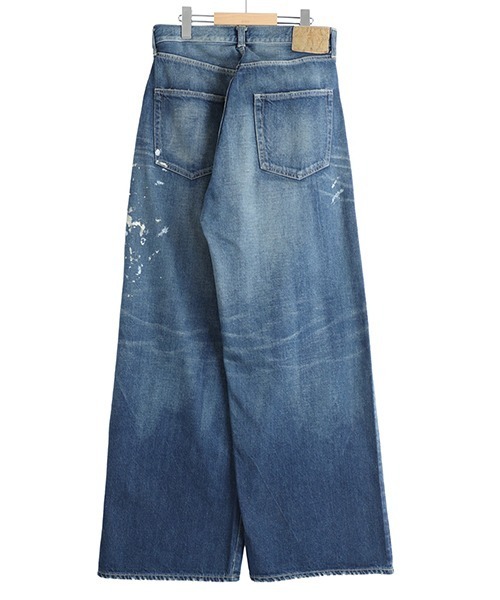 GOLD（ゴールド）の「GOLD / ゴールド：RECYCLED WASTE SUVIN COTTON YARN 11.5oz DENIM 5POCKET BAGGY PANTS VINTAGE WASHED：25B-GL42581H[MUS]（デニムパンツ・メンズ・ネイビー・XL/M/L）」の3枚目の写真