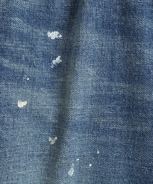 GOLD（ゴールド）の「GOLD / ゴールド：RECYCLED WASTE SUVIN COTTON YARN 11.5oz DENIM 5POCKET BAGGY PANTS VINTAGE WASHED：25B-GL42581H[MUS]（デニムパンツ・メンズ・ネイビー・XL/M/L）」の2枚目の写真