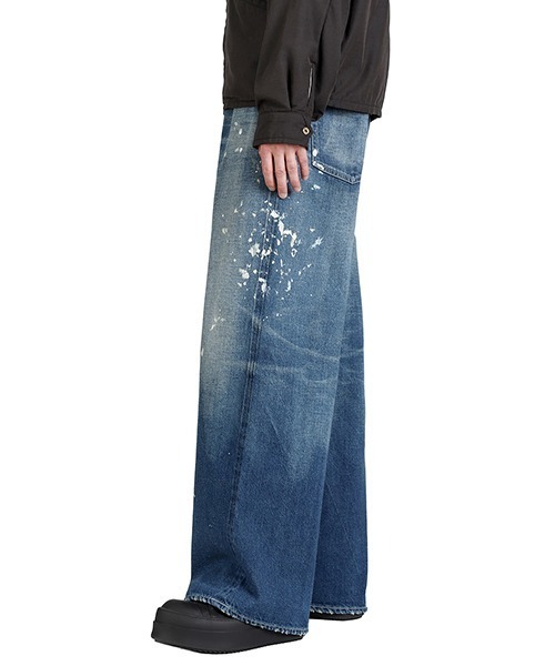 GOLD（ゴールド）の「GOLD / ゴールド：RECYCLED WASTE SUVIN COTTON YARN 11.5oz DENIM 5POCKET BAGGY PANTS VINTAGE WASHED：25B-GL42581H[MUS]（デニムパンツ・メンズ・ネイビー・XL/M/L）」の9枚目の写真