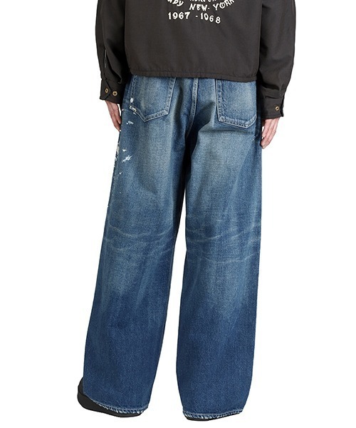 GOLD（ゴールド）の「GOLD / ゴールド：RECYCLED WASTE SUVIN COTTON YARN 11.5oz DENIM 5POCKET BAGGY PANTS VINTAGE WASHED：25B-GL42581H[MUS]（デニムパンツ・メンズ・ネイビー・XL/M/L）」の10枚目の写真