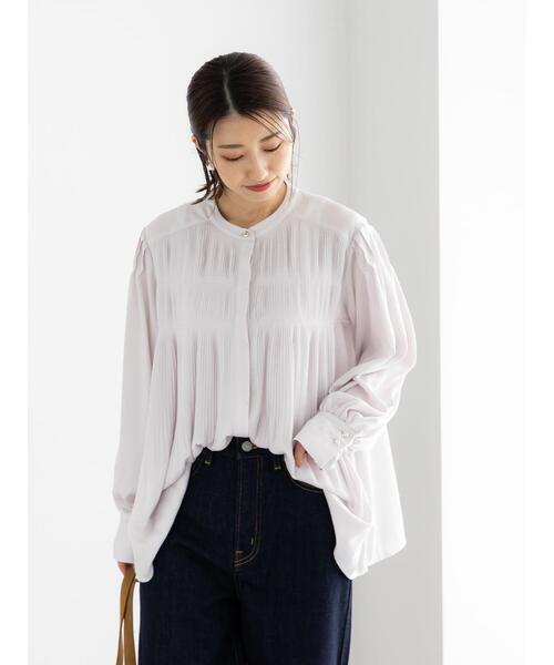 Te chichi（テチチ）の「プリーツサテンブラウス（シャツ/ブラウス・レディース・シルバーグレー/ミント/ネイビー・F）」の5枚目の写真