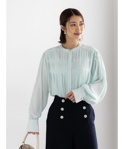 Te chichi（テチチ）の「プリーツサテンブラウス（シャツ/ブラウス・レディース・シルバーグレー/ミント/ネイビー・F）」の8枚目の写真