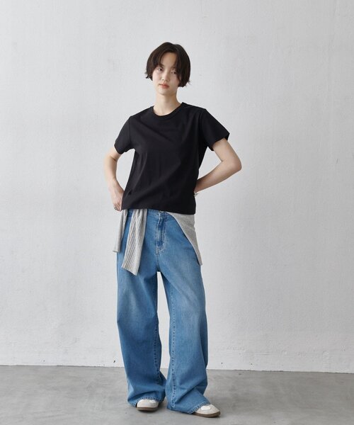 COLONY 2139(コロニートゥーワンスリーナイン)の「【リバイバル】スマートコンパクトTシャツ(Tシャツ/カットソー・レディース・チャコールグレー/ブラック/ホワイト・LARGE/MEDIUM/SMALL)」の22枚目の写真