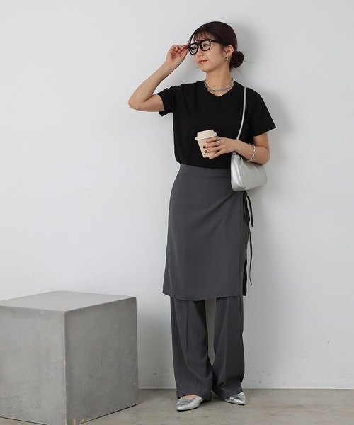 COLONY 2139（コロニートゥーワンスリーナイン）の「スマートコンパクトTシャツ（Tシャツ/カットソー・レディース・チャコールグレー/ブラック/ホワイト・LARGE/MEDIUM/SMALL）」の7枚目の写真