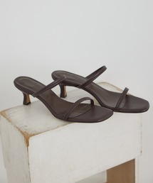 SALON adam et rope' | 【W S（ドゥーブル）】レザーヒールサンダル(サンダル)