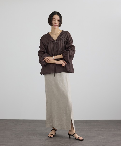 SALON adam et rope'(サロン アダム エ ロペ)の「【W S(ドゥーブル)】レザーヒールサンダル(サンダル・レディース・ダークブラウン/ブラック・37/36.5/36/37.5)」の15枚目の写真