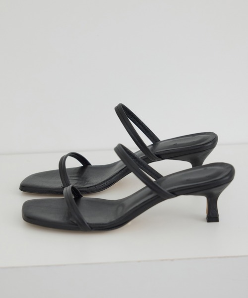 SALON adam et rope'(サロン アダム エ ロペ)の「【W S(ドゥーブル)】レザーヒールサンダル(サンダル・レディース・ダークブラウン/ブラック・37/36.5/36/37.5)」の17枚目の写真