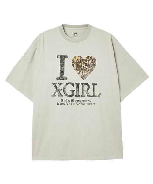 X-girl(エックスガール)の「FADED I LOVE X-GIRL S/S BIG TEE DRESS(ワンピース・レディース・ライトグレー/ブラック・S/M)」の5枚目の写真