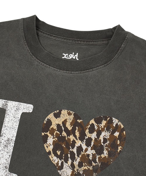 X-girl(エックスガール)の「FADED I LOVE X-GIRL S/S BIG TEE DRESS(ワンピース・レディース・ライトグレー/ブラック・S/M)」の7枚目の写真