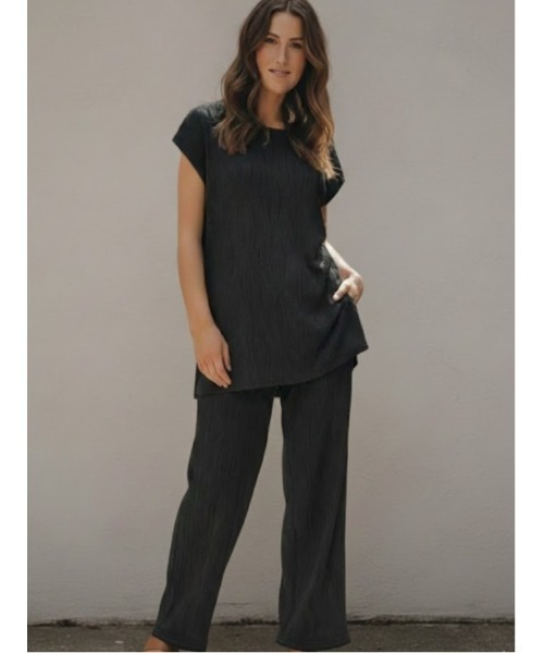 Day and Grade（デイアンドグレイド）の「ウェーブプリーツ フレンチスリーブ チュニックブラウス（Tシャツ/カットソー・レディース・ブラウン/アイボリー/ブラック・FREE）」の11枚目の写真