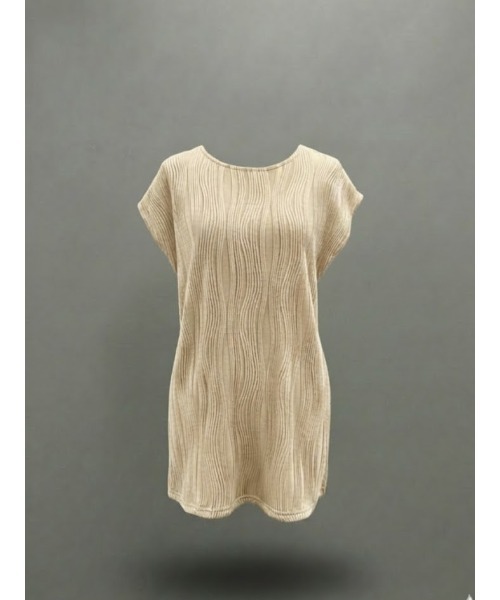 Day and Grade（デイアンドグレイド）の「ウェーブプリーツ フレンチスリーブ チュニックブラウス（Tシャツ/カットソー・レディース・ブラウン/アイボリー/ブラック・FREE）」の12枚目の写真