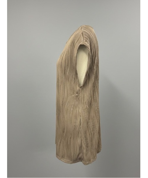 Day and Grade（デイアンドグレイド）の「ウェーブプリーツ フレンチスリーブ チュニックブラウス（Tシャツ/カットソー・レディース・ブラウン/アイボリー/ブラック・FREE）」の16枚目の写真