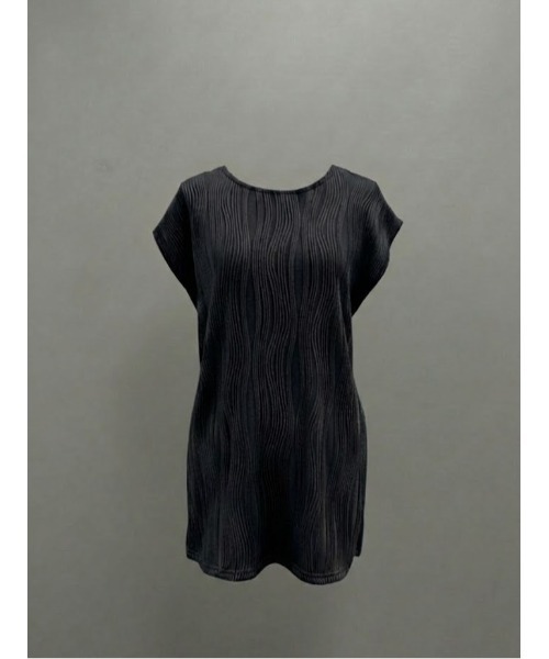 Day and Grade（デイアンドグレイド）の「ウェーブプリーツ フレンチスリーブ チュニックブラウス（Tシャツ/カットソー・レディース・ブラウン/アイボリー/ブラック・FREE）」の18枚目の写真