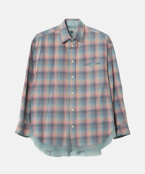 LE CIEL BLEU（ルシェルブルー）の「フランネルシャツw/オーガンザトリム / Flannel Shirt w/Organza Trim（シャツ/ブラウス・レディース・グリーン/ピンク・36）」の19枚目の写真