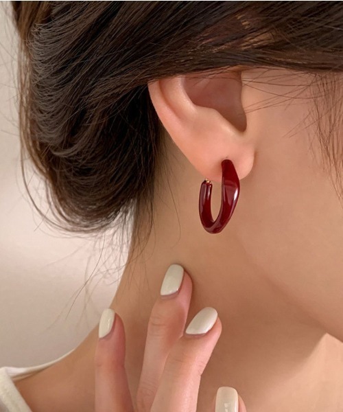 セール】上品に引き立ててくれるフープピアス アクセサリー 両耳 耳元
