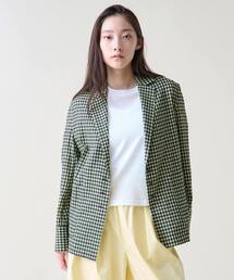 TIARA（ティアラ）の「ギンガムチェックブラウスジャケット（テーラードジャケット）」