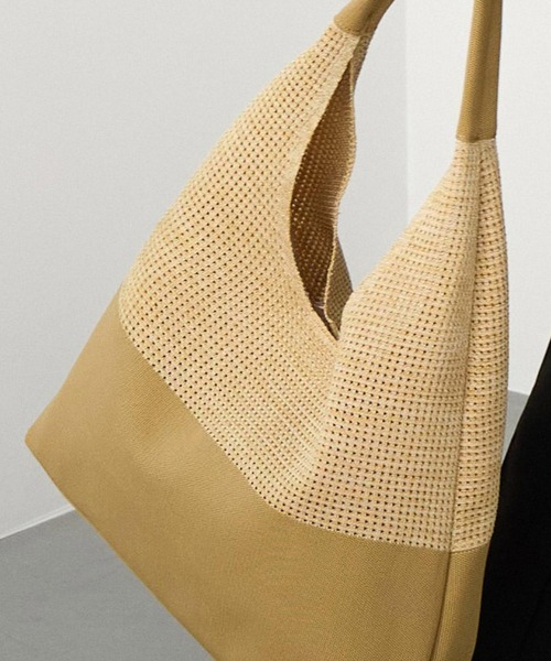 ROOTOTE(ルートート)の「ルートート / LT.ラウンド.メッシュ.ニット-A(トートバッグ・レディース・ベージュ/ライトブルー/ブラック・FREE)」の11枚目の写真