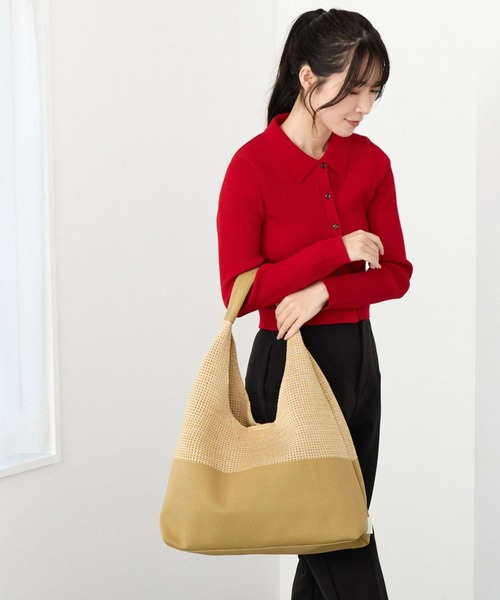 ROOTOTE(ルートート)の「ルートート / LT.ラウンド.メッシュ.ニット-A(トートバッグ・レディース・ベージュ/ライトブルー/ブラック・FREE)」の15枚目の写真