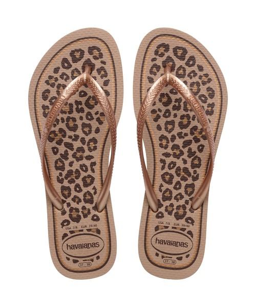 havaianas(ハワイアナス)の「SLIM ANIMALS(サンダル・レディース・ゴールド系4/ベージュ系その他2・22cm/23cm/24.5cm/25.5cm)」の1枚目の写真
