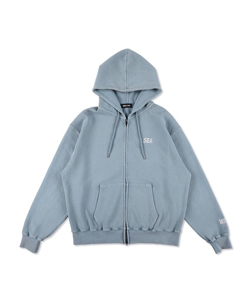 WIND AND SEA（ウィンダンシー）の「HEAVY WAFFLE ZIP SWEATSHIRT（パーカー・メンズ・サックスブルー/グレー/ブラック・LARGE/MEDIUM/SMALL/X-LARGE）」の3枚目の写真
