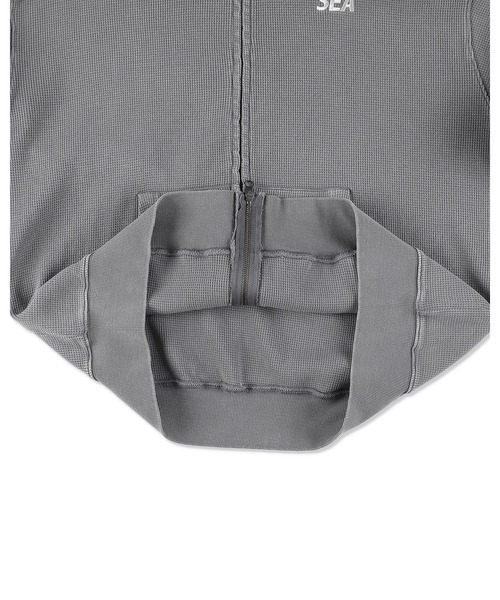 WIND AND SEA（ウィンダンシー）の「HEAVY WAFFLE ZIP SWEATSHIRT（パーカー・メンズ・サックスブルー/グレー/ブラック・LARGE/MEDIUM/SMALL/X-LARGE）」の5枚目の写真