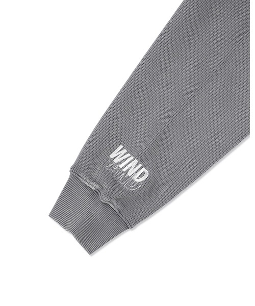 WIND AND SEA（ウィンダンシー）の「HEAVY WAFFLE ZIP SWEATSHIRT（パーカー・メンズ・サックスブルー/グレー/ブラック・LARGE/MEDIUM/SMALL/X-LARGE）」の6枚目の写真