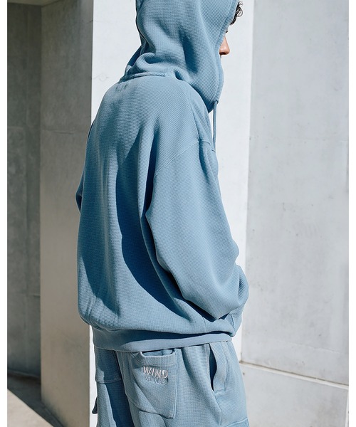 WIND AND SEA（ウィンダンシー）の「HEAVY WAFFLE ZIP SWEATSHIRT（パーカー・メンズ・サックスブルー/グレー/ブラック・LARGE/MEDIUM/SMALL/X-LARGE）」の10枚目の写真