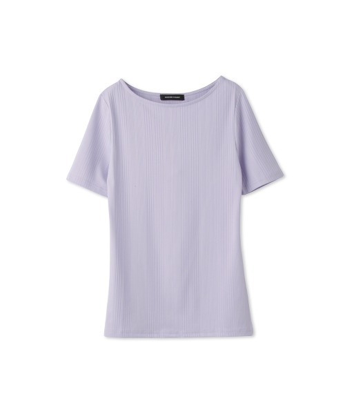 QUEENS COURT(クイーンズコート)の「ニュアンスストレッチリブプルオーバー(Tシャツ/カットソー・レディース・ブラック/オフホワイト/ブラウン/パープル・M)」の5枚目の写真