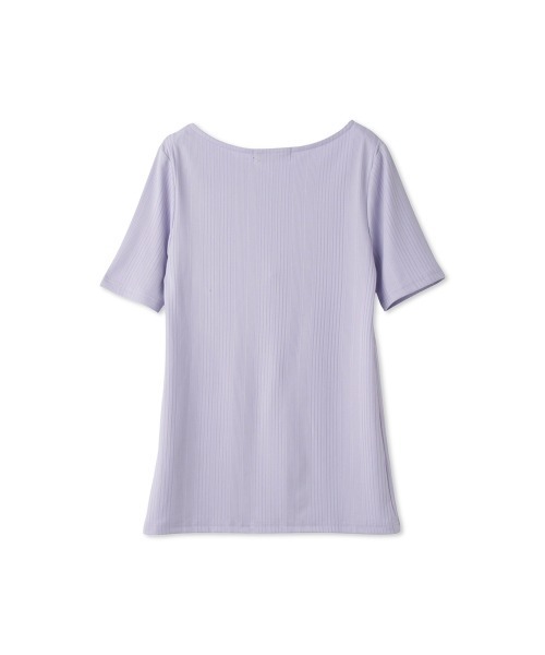 QUEENS COURT(クイーンズコート)の「ニュアンスストレッチリブプルオーバー(Tシャツ/カットソー・レディース・ブラック/オフホワイト/ブラウン/パープル・M)」の6枚目の写真