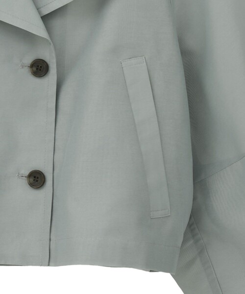 CLANE（クラネ）の「SHEER SHORT TRENCH JACKET（その他アウター・レディース・グリーン/ブラック・1）」の19枚目の写真