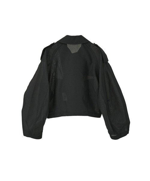 CLANE（クラネ）の「SHEER SHORT TRENCH JACKET（その他アウター・レディース・グリーン/ブラック・1）」の3枚目の写真