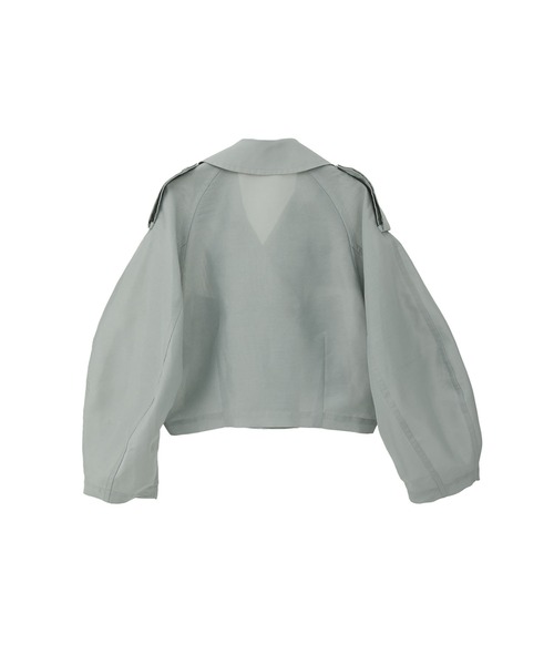 CLANE（クラネ）の「SHEER SHORT TRENCH JACKET（その他アウター・レディース・グリーン/ブラック・1）」の11枚目の写真