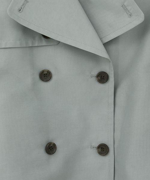 CLANE（クラネ）の「SHEER SHORT TRENCH JACKET（その他アウター・レディース・グリーン/ブラック・1）」の16枚目の写真