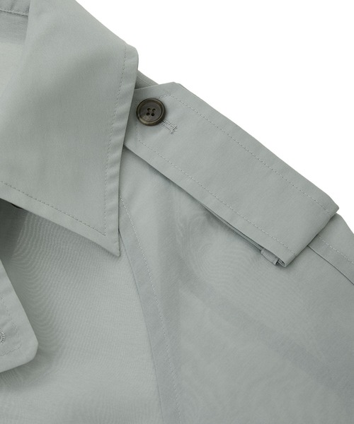 CLANE（クラネ）の「SHEER SHORT TRENCH JACKET（その他アウター・レディース・グリーン/ブラック・1）」の15枚目の写真