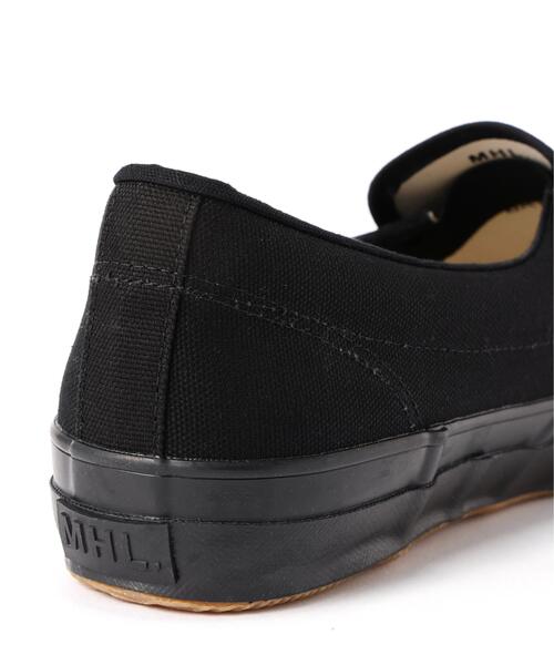 MHL.(エムエイチエル)の「COTTON CANVAS SLIP-ON(スニーカー・メンズ・ベージュ系その他2/ブラック・28.0/27.0/26.0)」の5枚目の写真
