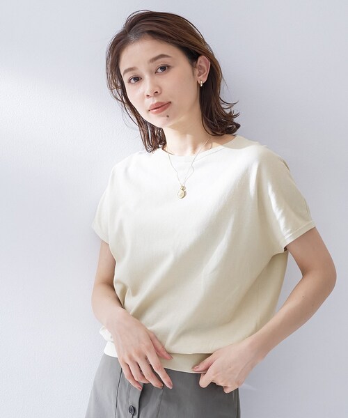UNTITLED(アンタイトル)の「【9色展開/アンサンブル可/洗える】コットンベーシックニット(ニット/セーター・レディース・ブラック系2/ブラック/ブラウン系/ホワイト/ピンク系/ブルー系その他/ライトベージュ/カーキ/オレンジ・00/01/02/03/04/44/48)」の13枚目の写真