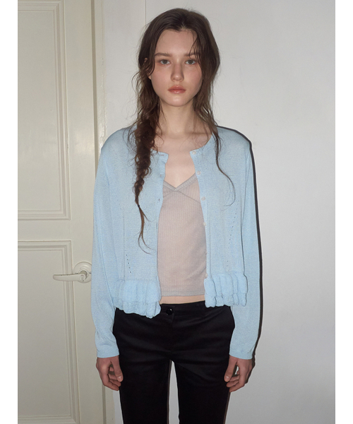 ETMON(エトモン)の「Double Frill Cardigan, Sky Blue(カーディガン/ボレロ・レディース・その他・F)」の3枚目の写真