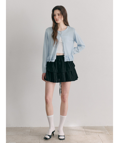 ETMON(エトモン)の「Double Frill Cardigan, Sky Blue(カーディガン/ボレロ・レディース・その他・F)」の4枚目の写真