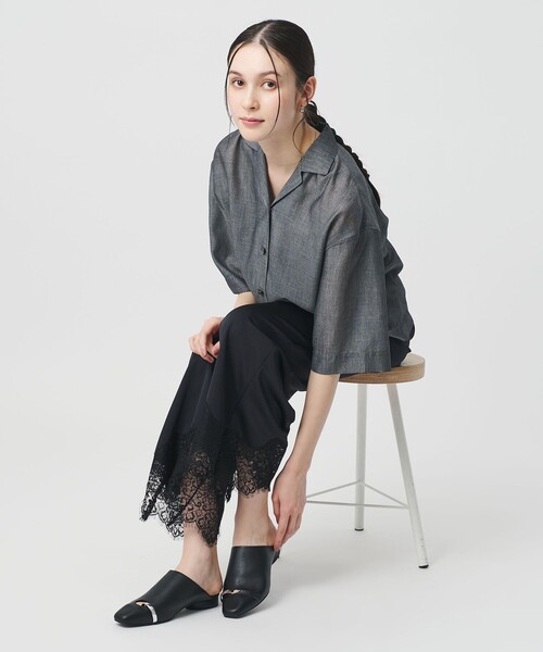 LE VERNIS(ル・ベルニ)の「<LE VERNIS>トゥ リング ミュール(サンダル・レディース・ブラック・23.5cm/24.5cm)」の3枚目の写真