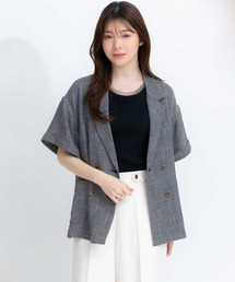 NOELA | カラミツイーディーハーフジャケット(テーラードジャケット)