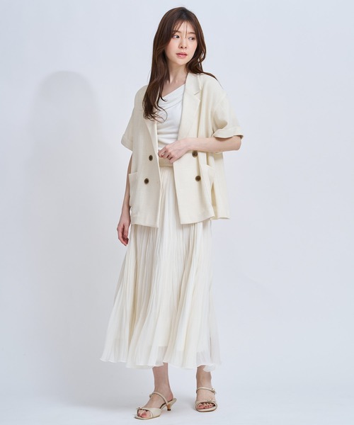 NOELA（ノエラ）の「カラミツイーディーハーフジャケット（テーラードジャケット・レディース・ブラック/オフホワイト・フリー）」の14枚目の写真